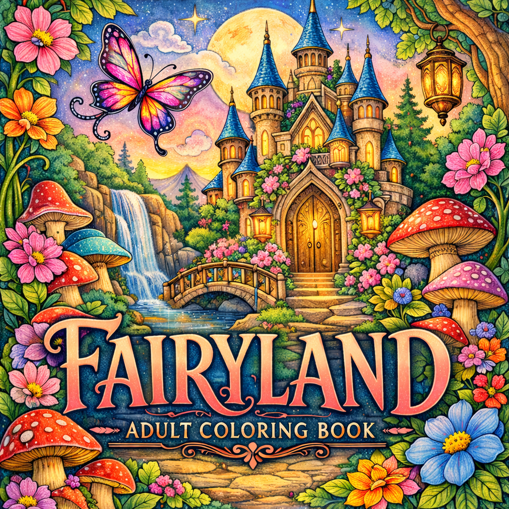 Fairyland Adult Coloring Book
